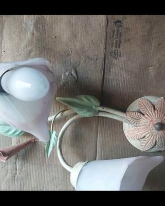 lampadario metallo e vetro