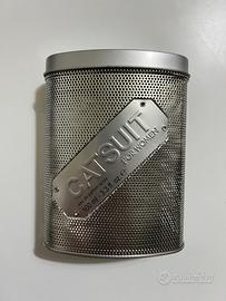 Scatola, confezione, in metallo profumo Catsuit