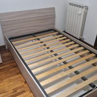 Letto contenitore 1 piazza e mezza con comodini
