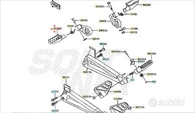 Pedana ant Kawasaki Sx KLR 600 340281107