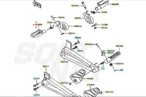 Pedana ant Kawasaki Sx KLR 600 340281107