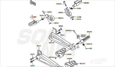 Pedana ant Kawasaki Sx KLR 600 340281107