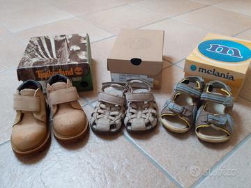 3 paia di scarpe n°25 Timberland e Melania origina