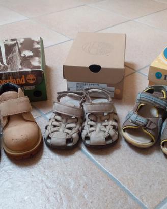 3 paia di scarpe n°25 Timberland e Melania origina