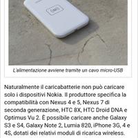 Caricabatterie wireless smartphone cellulari