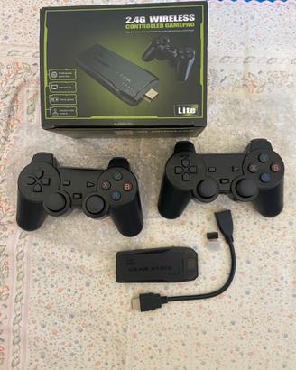 Console game stick retro vintage + 2 controller
