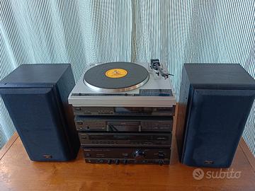 impianto stereo Technics+giradischi Pioneer