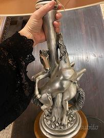 Lampada argento scultura