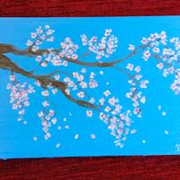 Dipinto Ramo di ciliegio fiorito