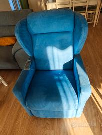 poltrona Palermo 2 motori 4 ruote sfoderabile micr