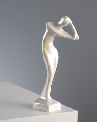 Statuina in Maiolica a Lustro Manifattura Gatti