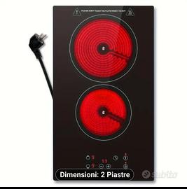 Piastra elettrica 2 fuochi 