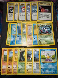Lotto 75 carte Pokemon Set Base Fossil Jungle C/NC