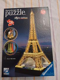 Ravensburger - Puzzle 3D Tour Eiffel con base LED