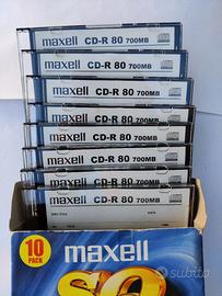 10 CD-ROM Maxell (nuovi)