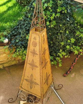 Lampada Etnica Marocco Ferro e Pelle Vintage