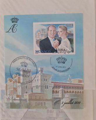 4 francobolli Mariage Princier vidimati
