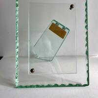 Cornice portafoto anni 20 in cristallo scalpellato