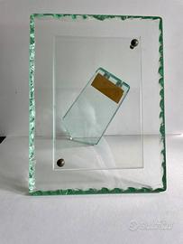 Cornice portafoto anni 20 in cristallo scalpellato