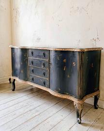 buffet credenza shabby antracite L 192 x 53 x H 90