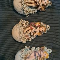 acquasantiere con angeli n.3 pezzi 