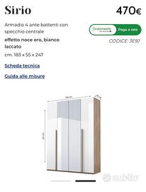 armadio 4 ante