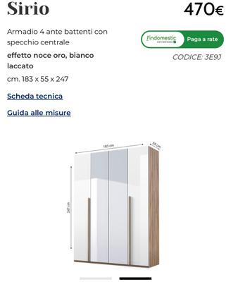 armadio 4 ante