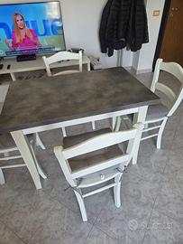 TAVOLO + SEDIE SCAVOLINI 4 POSTI