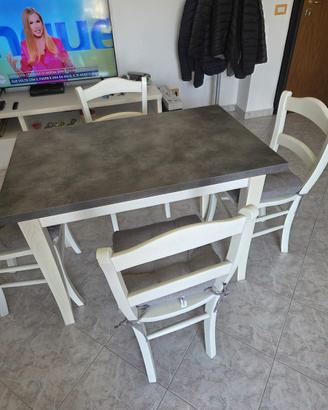 TAVOLO + SEDIE SCAVOLINI 4 POSTI