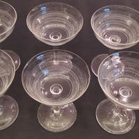 6 bicchieri cristallo vintage finemente incisi