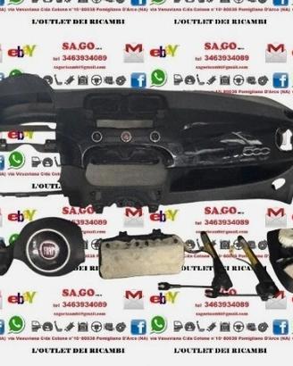 KIT AIRBAG CRUSCOTTO COMPLETO FIAT 500 ANNO 2007/2