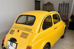 Fiat 500 giallo positano - targa originale