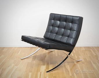 KNOLL Studio Poltrona NUOVA Barcellona pelle Nera