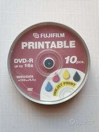 Confezione 10 dvd -r fujifilm printable