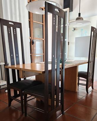 4 SEDIE INGRAM C.R. MACKINTOSH PER CASSINA