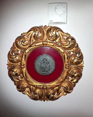 QUADRO MEDAGLIA DEVOZIONALE  VECCHIA 