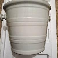 vaso ceramica bianco con manico