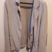 Giacca felpata righe