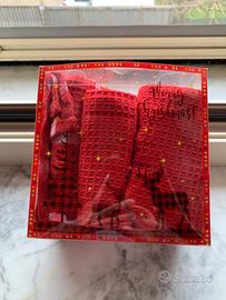 Tris strofinacci cotone rosso