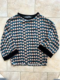Blusa Verysimple in fantasia effetto seta