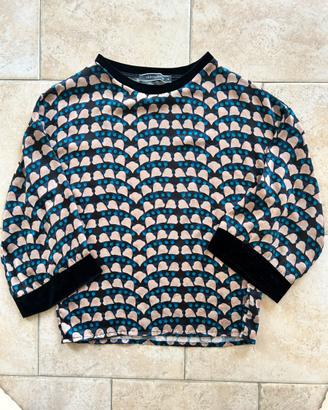 Blusa Verysimple in fantasia effetto seta
