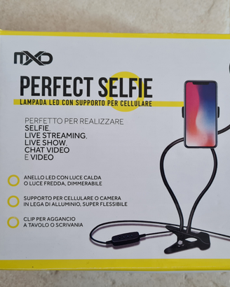 Lampada led con supporto selfie