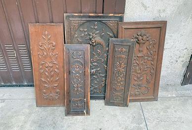 Pannelli decorativi in legno intarsiato
