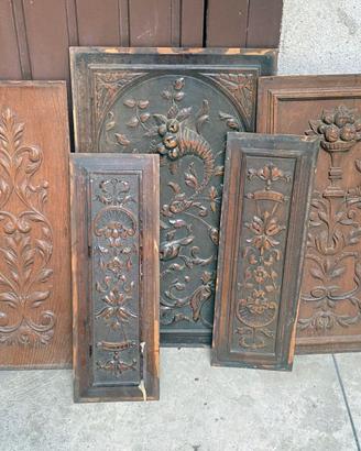 Pannelli decorativi in legno intarsiato