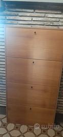 Portascarpe in legno a 4 scomparti