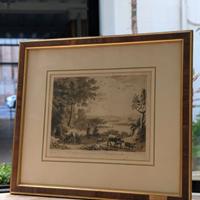 Litografia d’epoca Tivoli di Richard Earlom '800