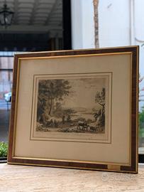 Litografia d’epoca Tivoli di Richard Earlom '800