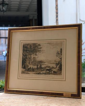 Litografia d’epoca Tivoli di Richard Earlom '800