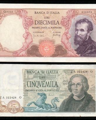 10000 MICHELANGELO CINQUEMILA 5000 COLOMBO ITALIA