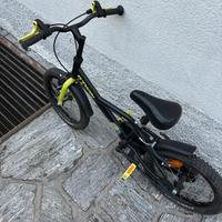 Bici 3-6 anni btwin nera gialla